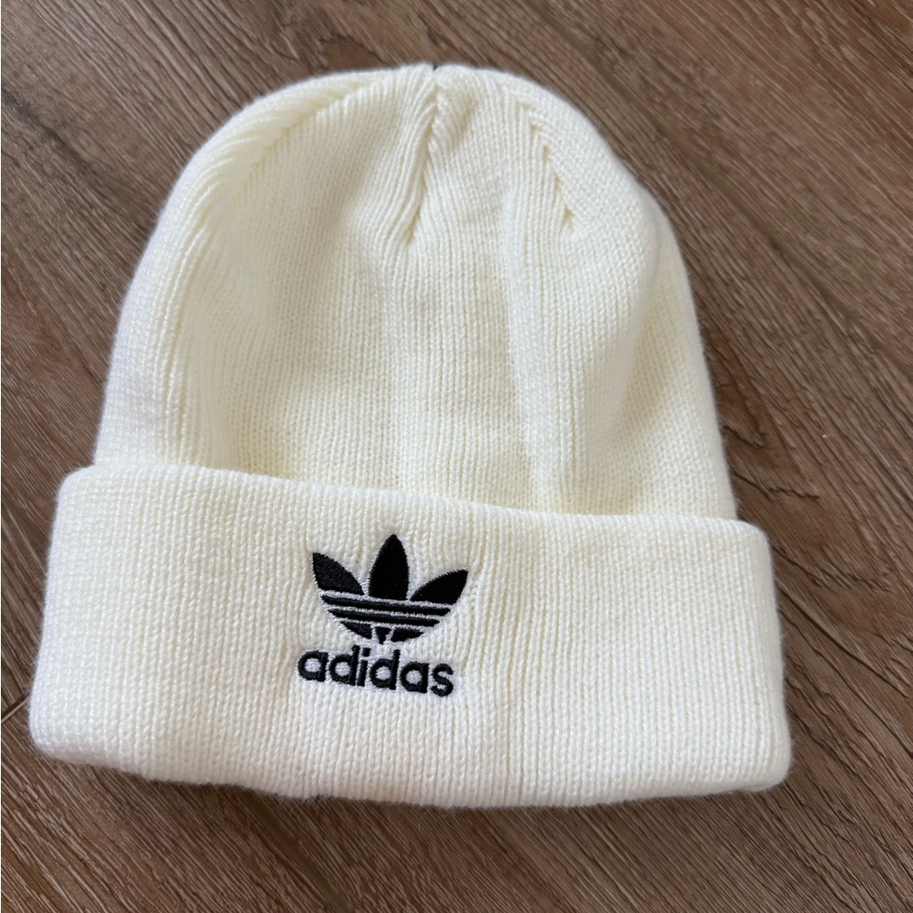 Adidas White Beanie